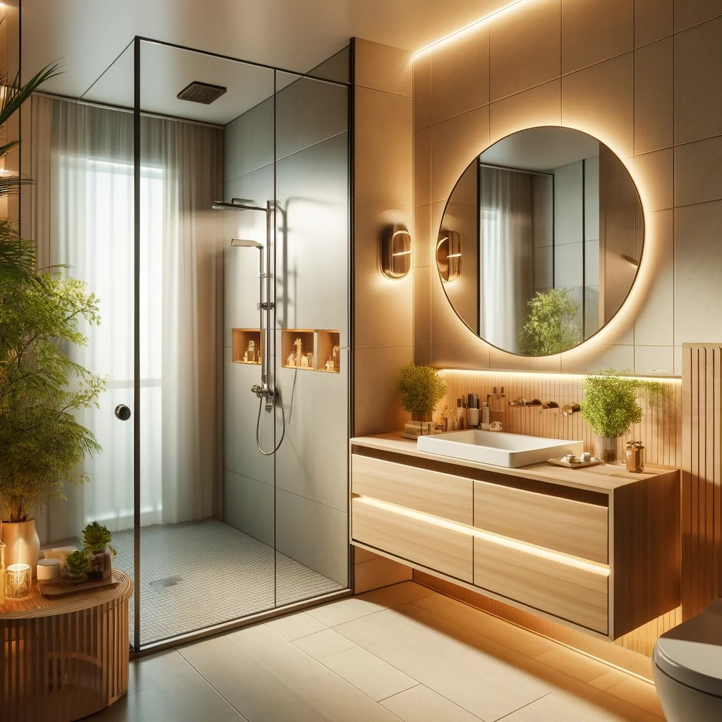 Ett färdigställt badrum från en badrumsrenovering på Kungsholmen med fokus på funktion, kvalitet och genomtänkt design.