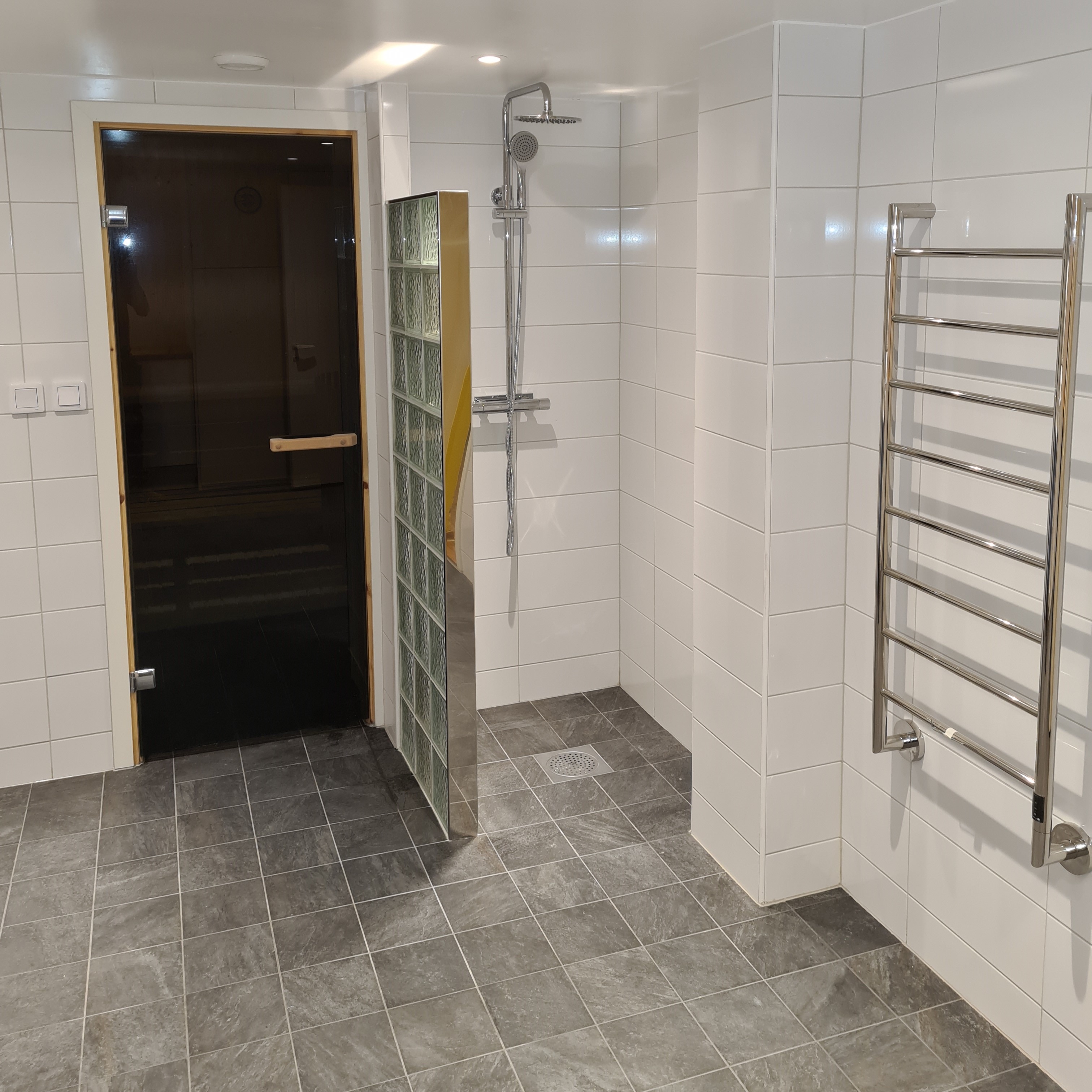 Bastudörr från duschen